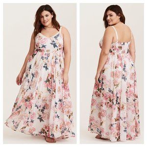 Torrid Runway Collection Floral Crochet Maxi Dress